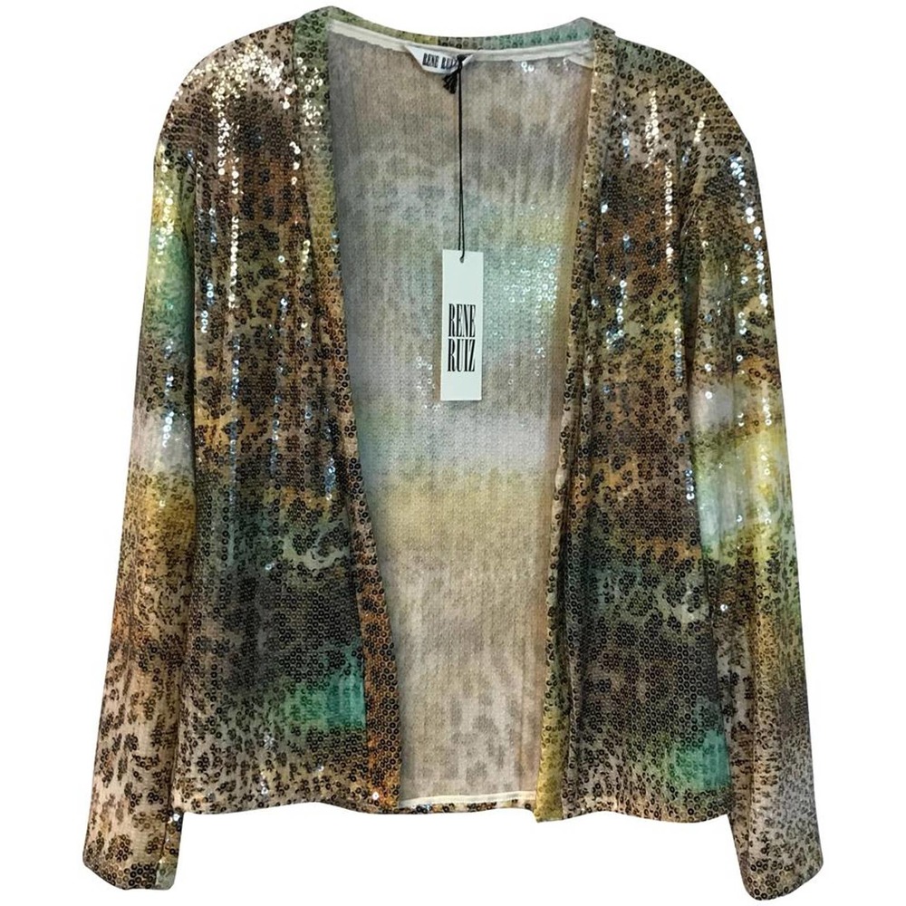 NWT RENE RUIZ OPEN FRONT  TOP BLOUSE 4 - Picture 2 of 9
